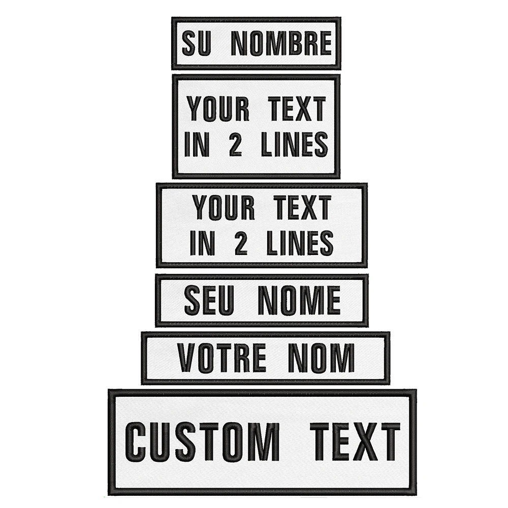 Custom Any language Name Embroidery Patch Stripes Badge Iron On Velcros Patches White
Custom Any language Name Embroidery Patch Stripes Badge Iron On Velcros Patches White