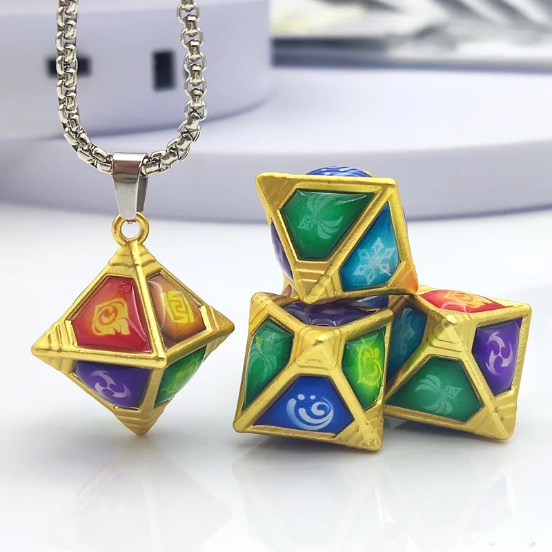 Genshin Impact Vision Eye Of Original God Genius Lnvokation TCG 7 Element Dice Metal Necklace Pendant Cosplay Prop Accessories
Genshin Impact Vision Eye Of Original God Genius Lnvokation TCG 7 Element Dice Metal Necklace Pendant Cosplay Prop Accessories