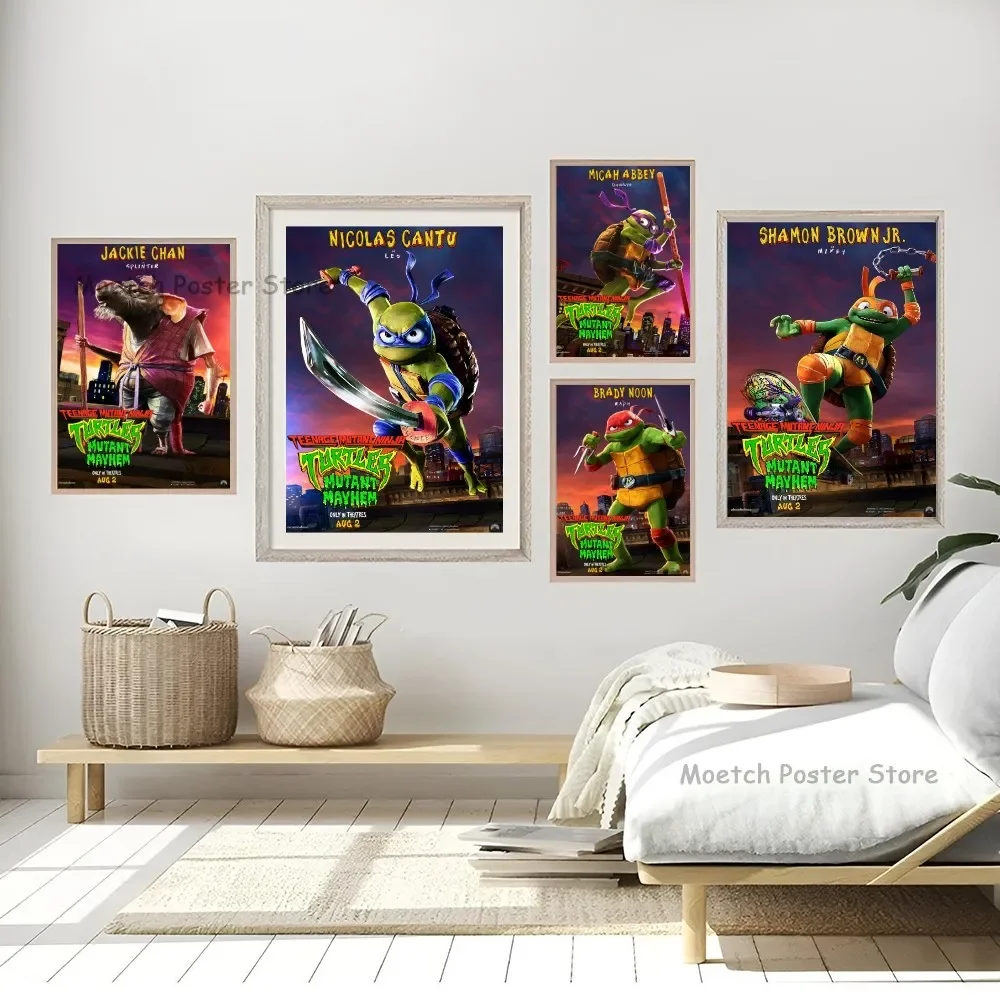 Аниме T-Teenage-mutant N-ninja T-Turtles плакат наклейка домашний декор спальня гостиная