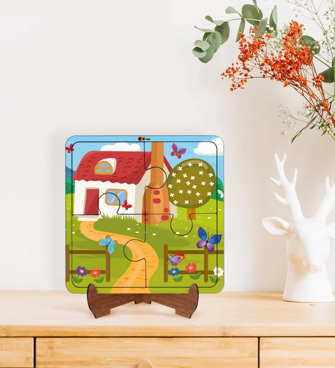BK Toys Children For 2 si Educational-Tutorial Wooden 4 in 1 Piece Jigsaw Puzzle Frame Model 49
BK Toys Children For 2 si Educational-Tutorial Wooden 4 in 1 Piece Jigsaw Puzzle Frame Model 49