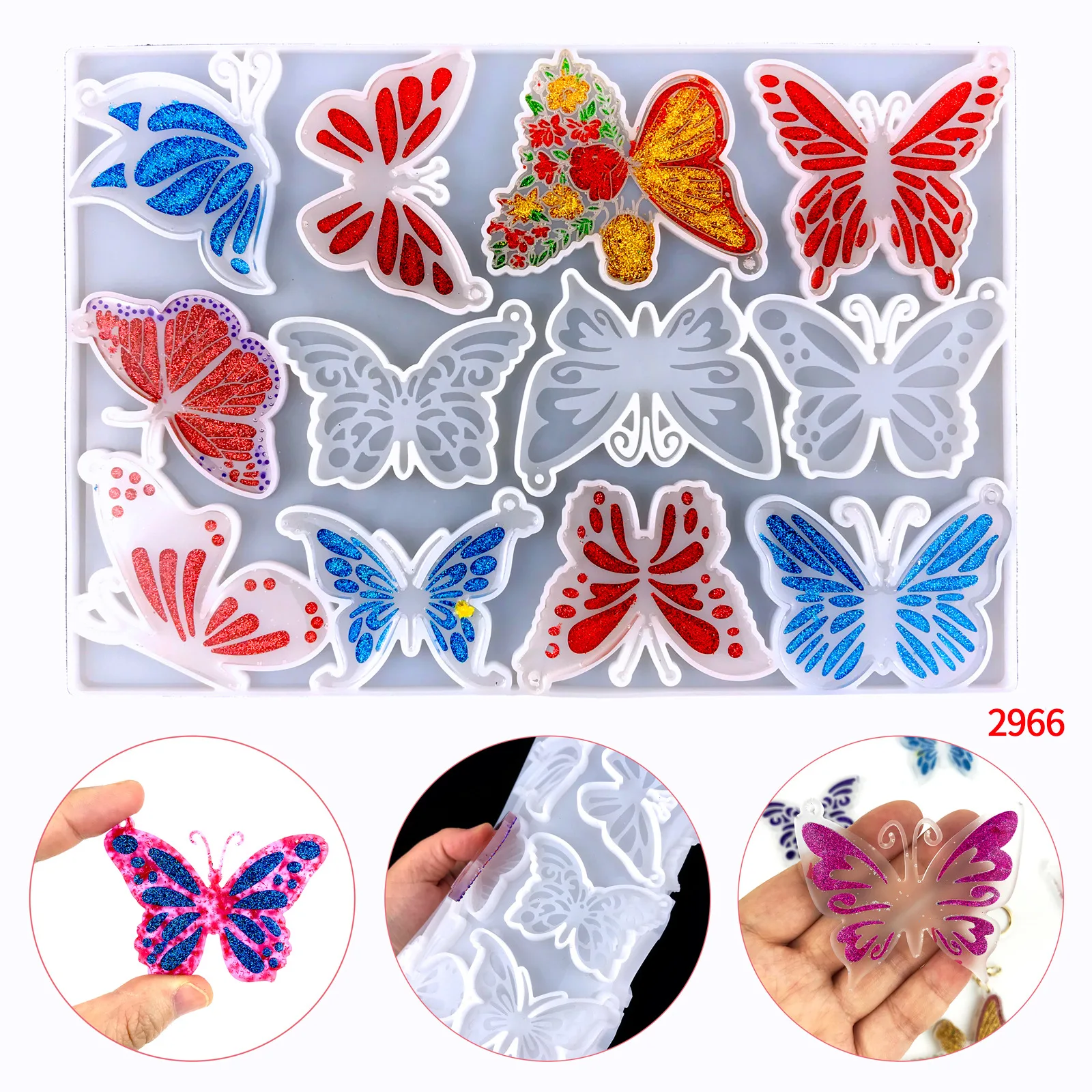 Butterfly Keychain Epoxy Silicone Mold DIY Butterfly Key Ring Pendant Backpack Hanging Decoration Silicone Mould For Resin
Butterfly Keychain Epoxy Silicone Mold DIY Butterfly Key Ring Pendant Backpack Hanging Decoration Silicone Mould For Resin