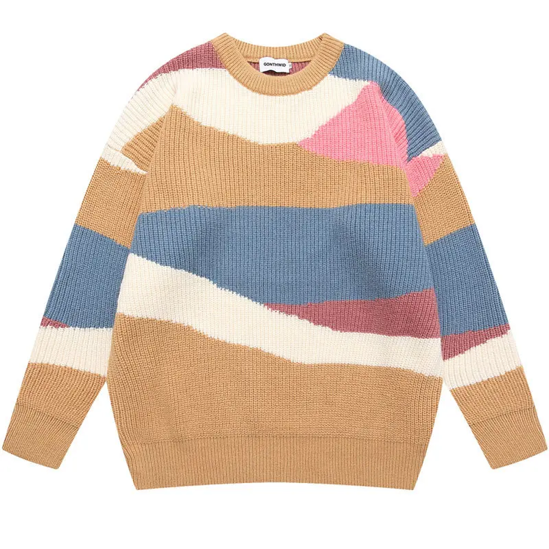 Винтажный свитер в стиле хип-хоп, цветной вязаный пуловер в стиле пэчворк, Осенний Повседневный свободный джемпер в стиле Харадзюку
Винтажный свитер в стиле хип-хоп, цветной вязаный пуловер в стиле пэчворк, Осенний Повседневный свободный джемпер в стиле Харадзюку