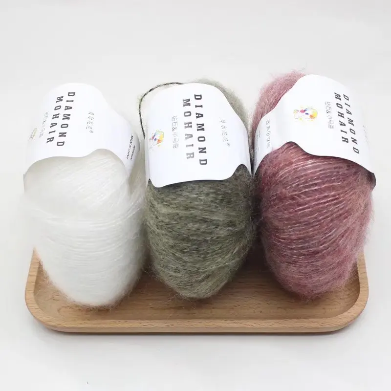 

10pcs*25g/pc Mohair Yarn Crochet Soft Warm Baby Wool Yarn For Hand knitting Sweater And Shawl