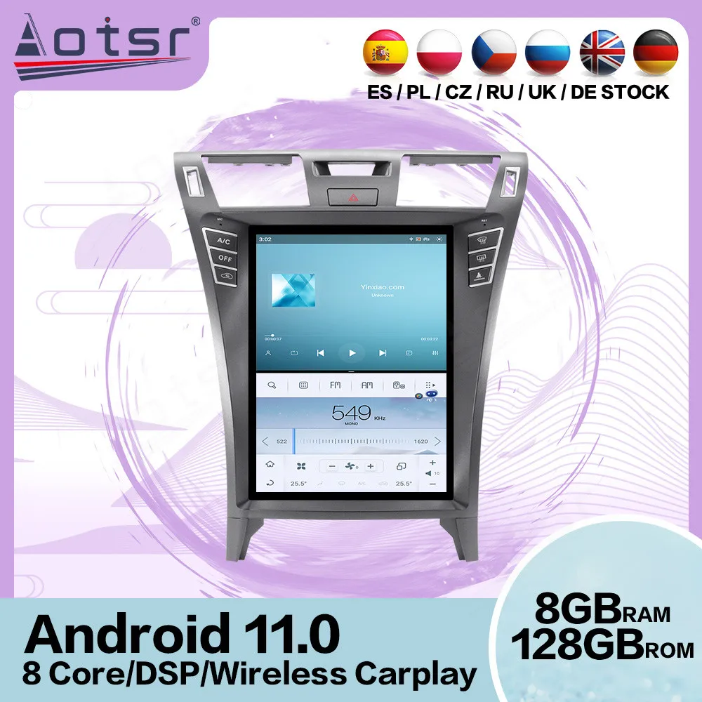 Автомобильный радиоприемник Tesla с экраном Android 11 для Lexus LS460 LS600h 2006 2007 2008 2009 2010 2011 2012 головное устройство GPS-навигации
Автомобильный радиоприемник Tesla с экраном Android 11 для Lexus LS460 LS600h 2006 2007 2008 2009 2010 2011 2012 головное устройство GPS-навигации