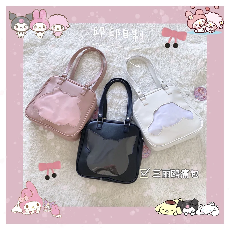 Мультяшный аниме My Melody Kuromi Cinnamoroll прозрачная сумка JK винтаг Kawaii из искусственной кожи милая сумка для хранения через плечо для девочек Подар...
Мультяшный аниме My Melody Kuromi Cinnamoroll прозрачная сумка JK винтаг Kawaii из искусственной кожи милая сумка для хранения через плечо для девочек Подар...