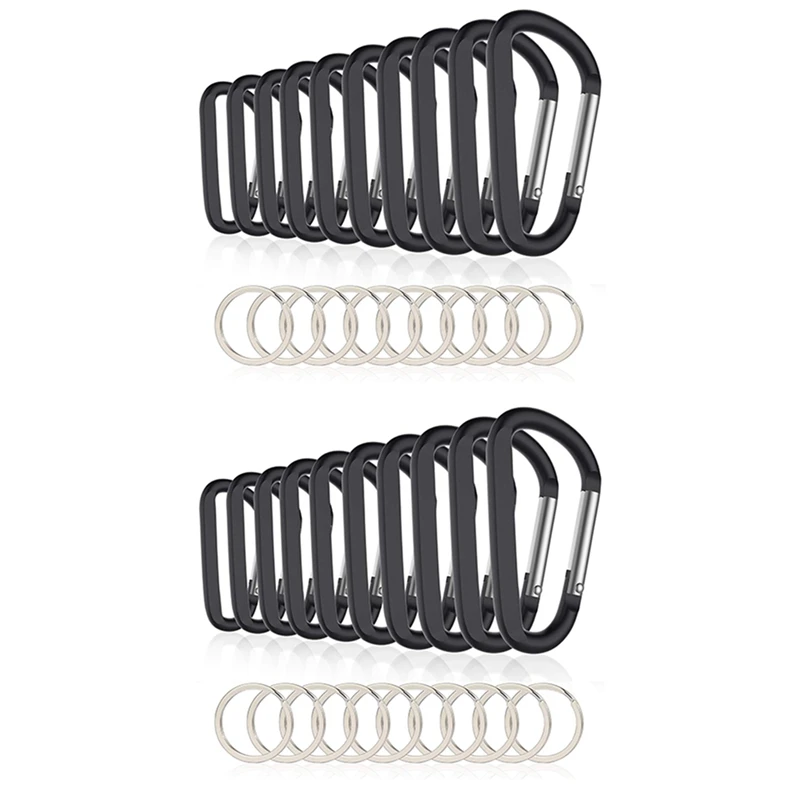 20PCS 3 Inch/8CM Carabiner Clips, D-Ring Caribeaner With Keyring For Home RV Camping Fishing Hiking Traveling Backpack
20PCS 3 Inch/8CM Carabiner Clips, D-Ring Caribeaner With Keyring For Home RV Camping Fishing Hiking Traveling Backpack