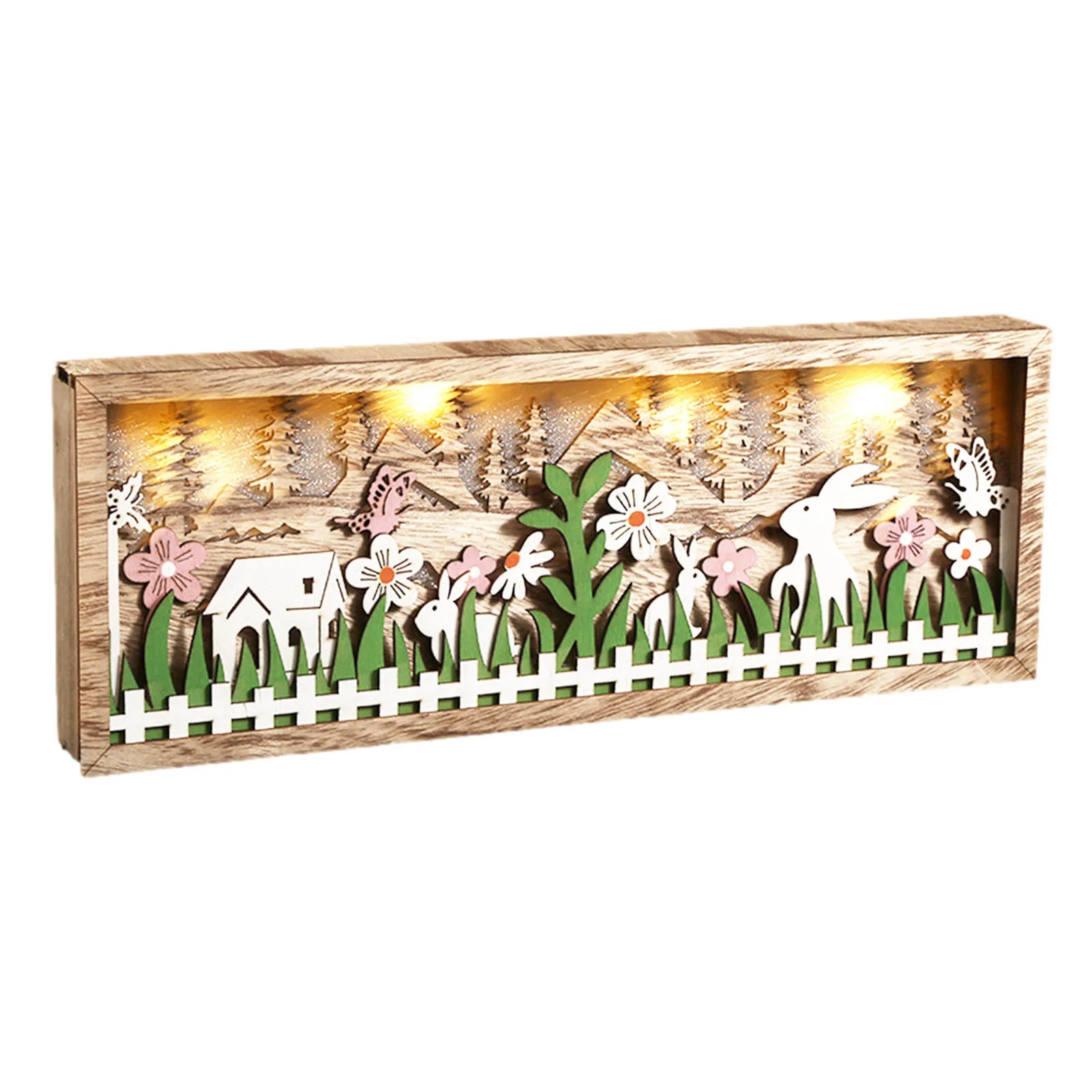 Luminous Easter Wooden Ornaments Easter Photo Frame Wooden Decor With Lights Happy Easter Wooden Decorative Ornaments 15.87*5.98
Luminous Easter Wooden Ornaments Easter Photo Frame Wooden Decor With Lights Happy Easter Wooden Decorative Ornaments 15.87*5.98