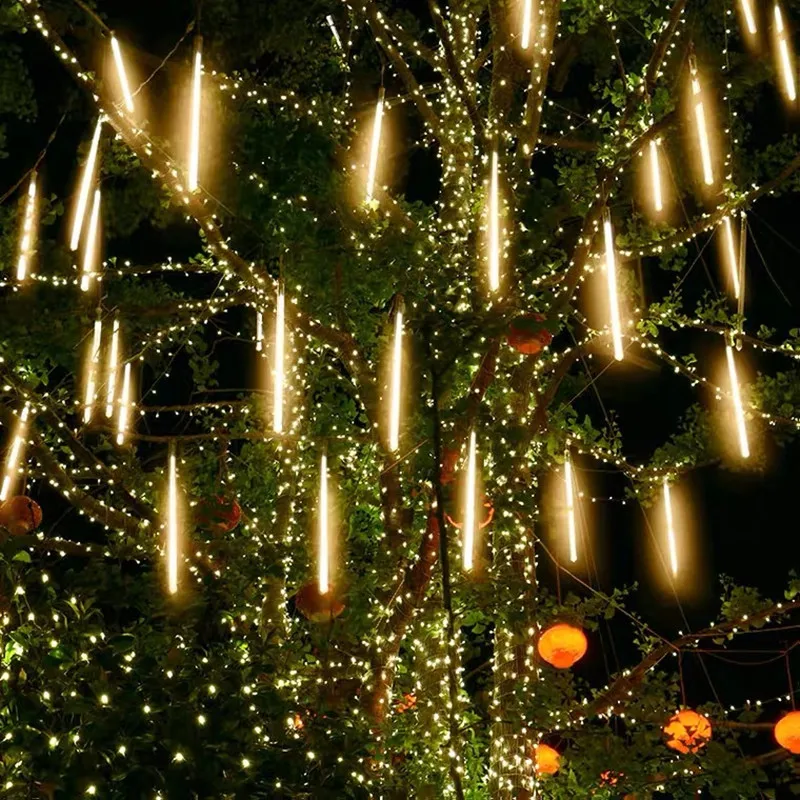 

Гирлянда «метеоритный душ» на солнечной батарее, 30/50 см, сказочные огни, гирлянды, украшения для рождественской елки, уличные фонари для свадьбы и Хэллоуина, 2024