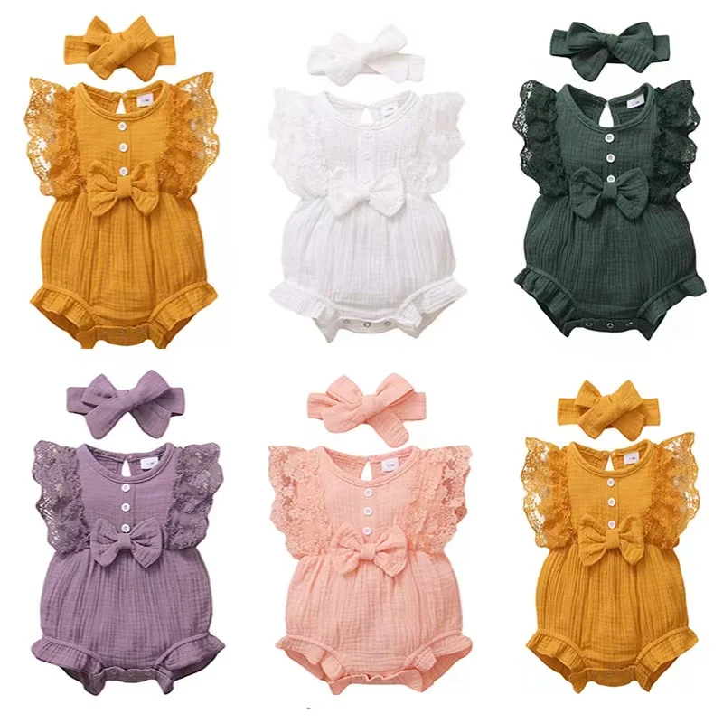 Summer baby girl cotton Ruffle sleeveless bow baby one-piece clothes newborn clothes baby one-piece clothes hair belt
Summer baby girl cotton Ruffle sleeveless bow baby one-piece clothes newborn clothes baby one-piece clothes hair belt