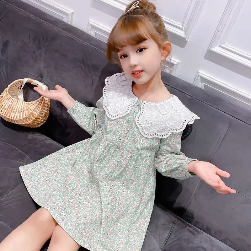 Teenage Girls Cotton Dress Spring Dress 2022 New Spring and Autumn Children's Baby Long Sleeve Doll Collar Flower Dress
Teenage Girls Cotton Dress Spring Dress 2022 New Spring and Autumn Children's Baby Long Sleeve Doll Collar Flower Dress