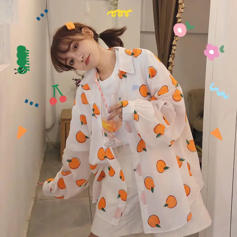 Deeptown Kawaii Women Blouses Oversized Casual Cute Sweet Fashion Long Sleeve Shirts Summer Streetwear Hawaiian Cardigan Loose
Deeptown Kawaii Women Blouses Oversized Casual Cute Sweet Fashion Long Sleeve Shirts Summer Streetwear Hawaiian Cardigan Loose