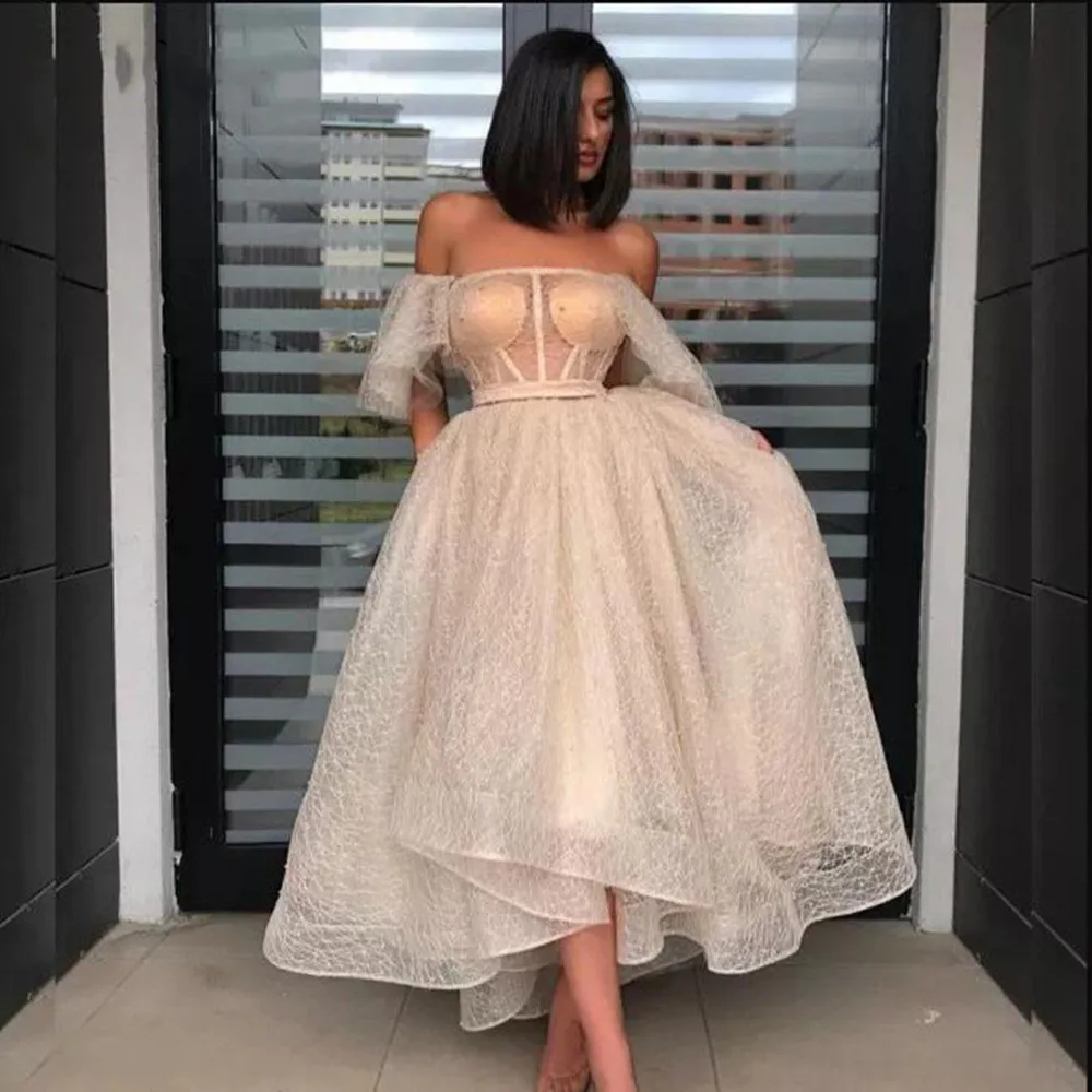 Sexy Ball Gown Strapless Evening Dress 2022 Cap Sleeves Lace Ankle-Length Party Illusion Custom Made Elegant Women Soft Tulle
Sexy Ball Gown Strapless Evening Dress 2022 Cap Sleeves Lace Ankle-Length Party Illusion Custom Made Elegant Women Soft Tulle