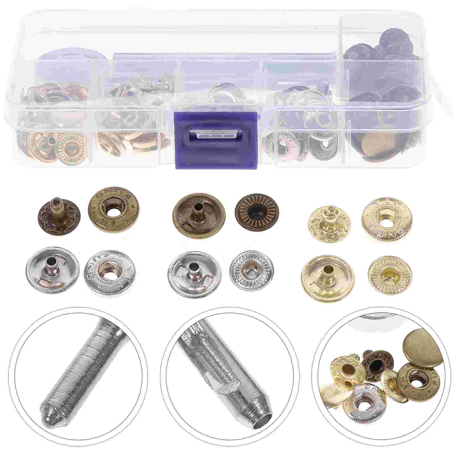 30 Sets Jackets Snap Button Kits Snap Fastener Tool Metal Snaps Press Snap Buttons For Clothes
30 Sets Jackets Snap Button Kits Snap Fastener Tool Metal Snaps Press Snap Buttons For Clothes