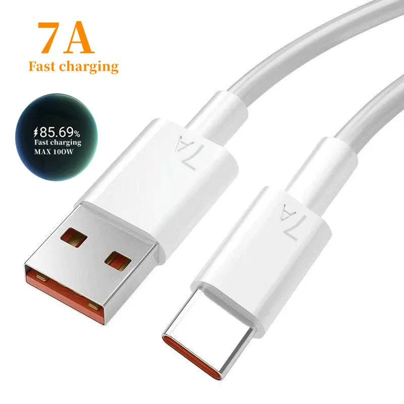 7A Type C USB Cable Super-Fast Charge for Huawei Xiaomi Samsung 100W Fast Charging USB Charger Cables Data Cord
7A Type C USB Cable Super-Fast Charge for Huawei Xiaomi Samsung 100W Fast Charging USB Charger Cables Data Cord