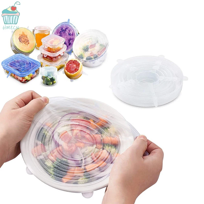 6Pcs Adaptable Lid Silicone Cover Food Caps Elastic Stratchy Fresh Microwave Lids Stretch Silicone Cover For kitchen accessories
6Pcs Adaptable Lid Silicone Cover Food Caps Elastic Stratchy Fresh Microwave Lids Stretch Silicone Cover For kitchen accessories