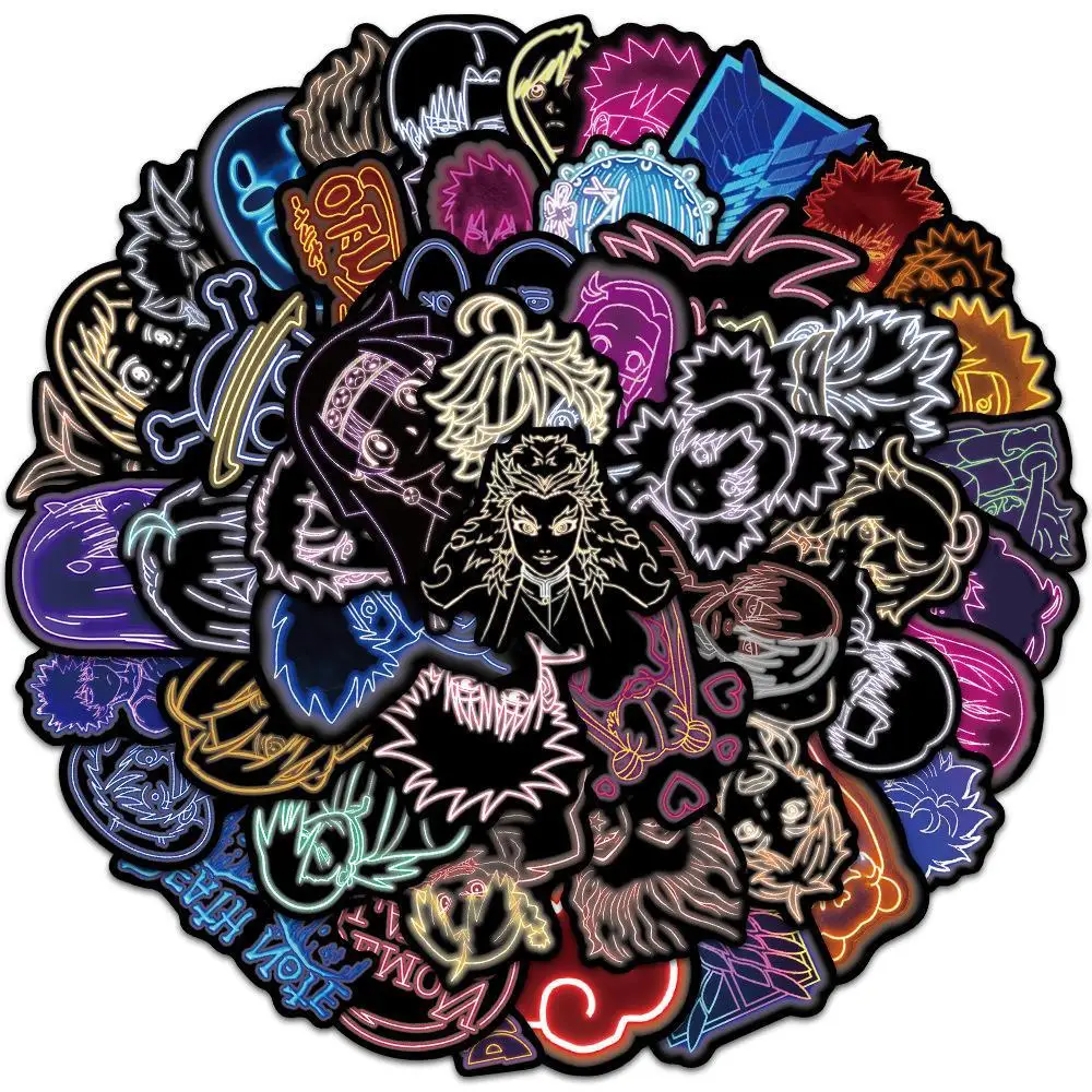 50 Pcs for Neon Light Cartoon Anime Stickers Decals for Car Bumper Motorcycle Helmet Skateboard Teens Boys Gift Vinyl Waterproof 
50 Pcs for Neon Light Cartoon Anime Stickers Decals for Car Bumper Motorcycle Helmet Skateboard Teens Boys Gift Vinyl Waterproof