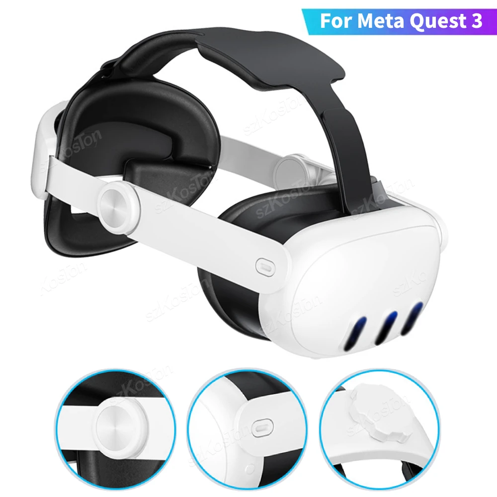 Adjustable Head Strap for Meta Quest 3 VR Headset Ergonomical Comfortable Replacement Elite Strap for Meta Quest 3 Accessories 
Adjustable Head Strap for Meta Quest 3 VR Headset Ergonomical Comfortable Replacement Elite Strap for Meta Quest 3 Accessories