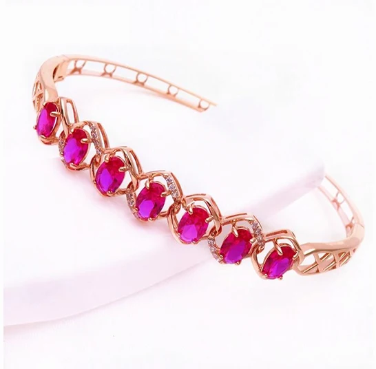 Pure Russian 585 Purple Gold 14K Color Gold Women's New Luxury Imperial Concubine Ruby Bracelet Fashion Elegant Accessories
Pure Russian 585 Purple Gold 14K Color Gold Women's New Luxury Imperial Concubine Ruby Bracelet Fashion Elegant Accessories