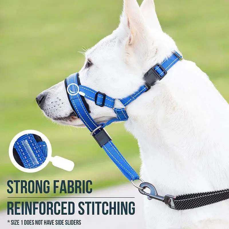 Nylon Dog Muzzle Adjustable Anti-barking Anti-bite Harness Head Collar Muzzle Dog Halter Training Leash Leader Classic Collar
Nylon Dog Muzzle Adjustable Anti-barking Anti-bite Harness Head Collar Muzzle Dog Halter Training Leash Leader Classic Collar