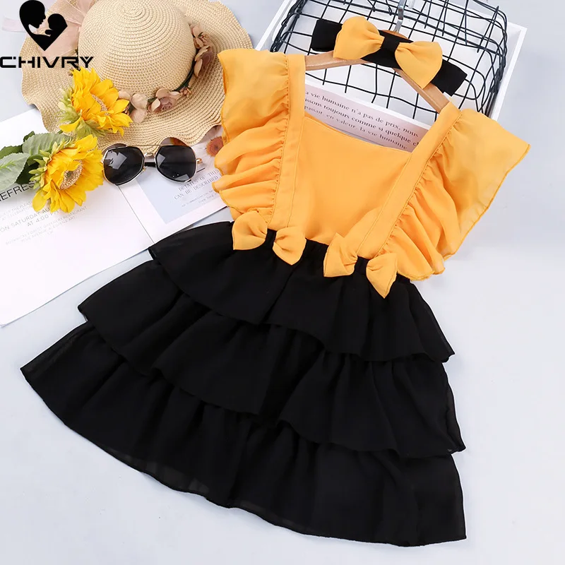 Girls Dresses Summer 2022 Kids Baby Girls Ruffles Sleeveless Patchwork Color A-line Layered Dresses With Bow Princess Dresses
Girls Dresses Summer 2022 Kids Baby Girls Ruffles Sleeveless Patchwork Color A-line Layered Dresses With Bow Princess Dresses