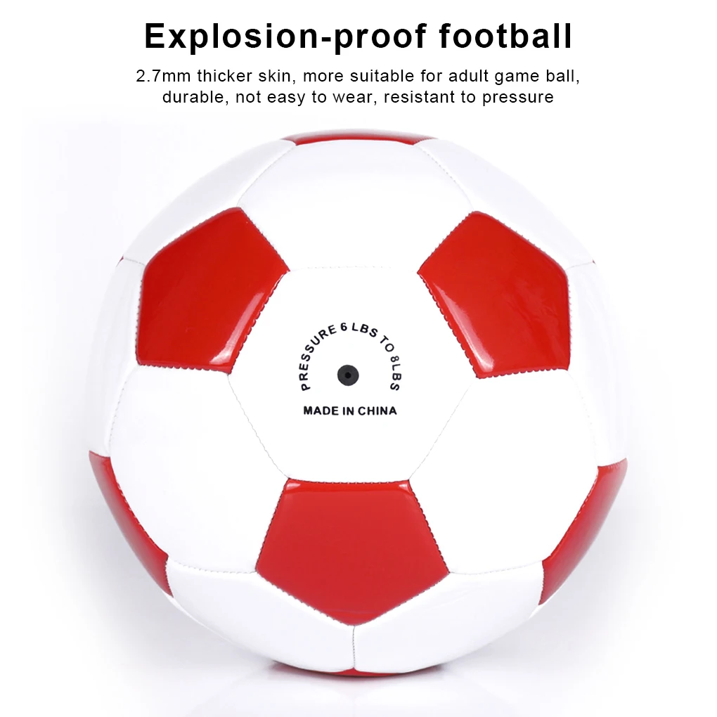Size 5 Soccer Leather Practicing Indoor Stadium Portable Football Inflatable School Playing Sports Ball Replacement
Size 5 Soccer Leather Practicing Indoor Stadium Portable Football Inflatable School Playing Sports Ball Replacement