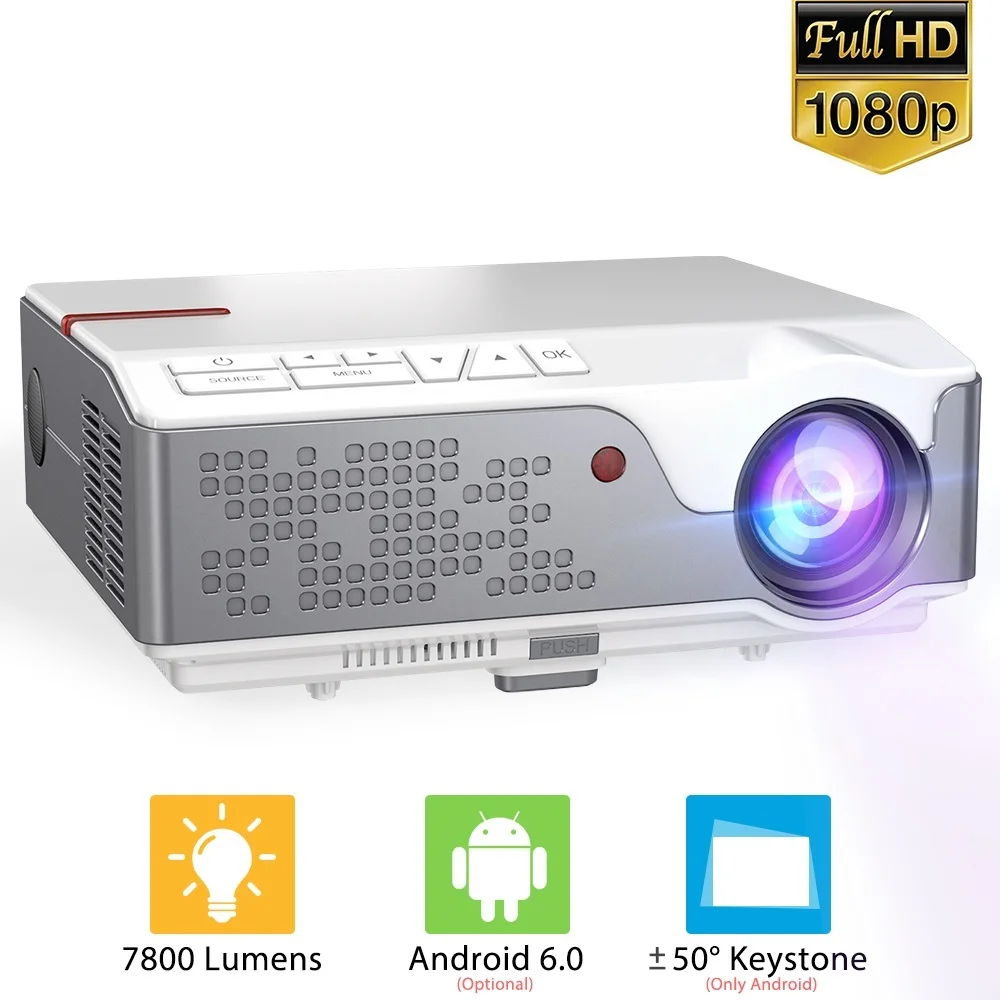 

New Full HD 1080P Projector TD96 TD96W Android WiFi LED Proyector Native 1920 x 1080P 3D Home Theater Smart Phone Beamer