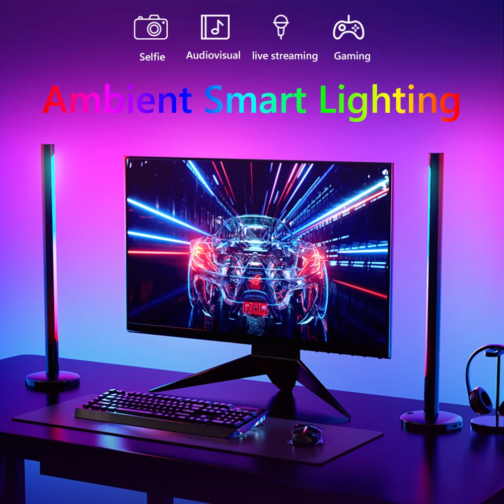 RGB Colorful Night Light Strip 20 LED Voice Pickup Rhythm Music Backlights APP Control Music Atmosphere Light Decoration Bedroom
RGB Colorful Night Light Strip 20 LED Voice Pickup Rhythm Music Backlights APP Control Music Atmosphere Light Decoration Bedroom