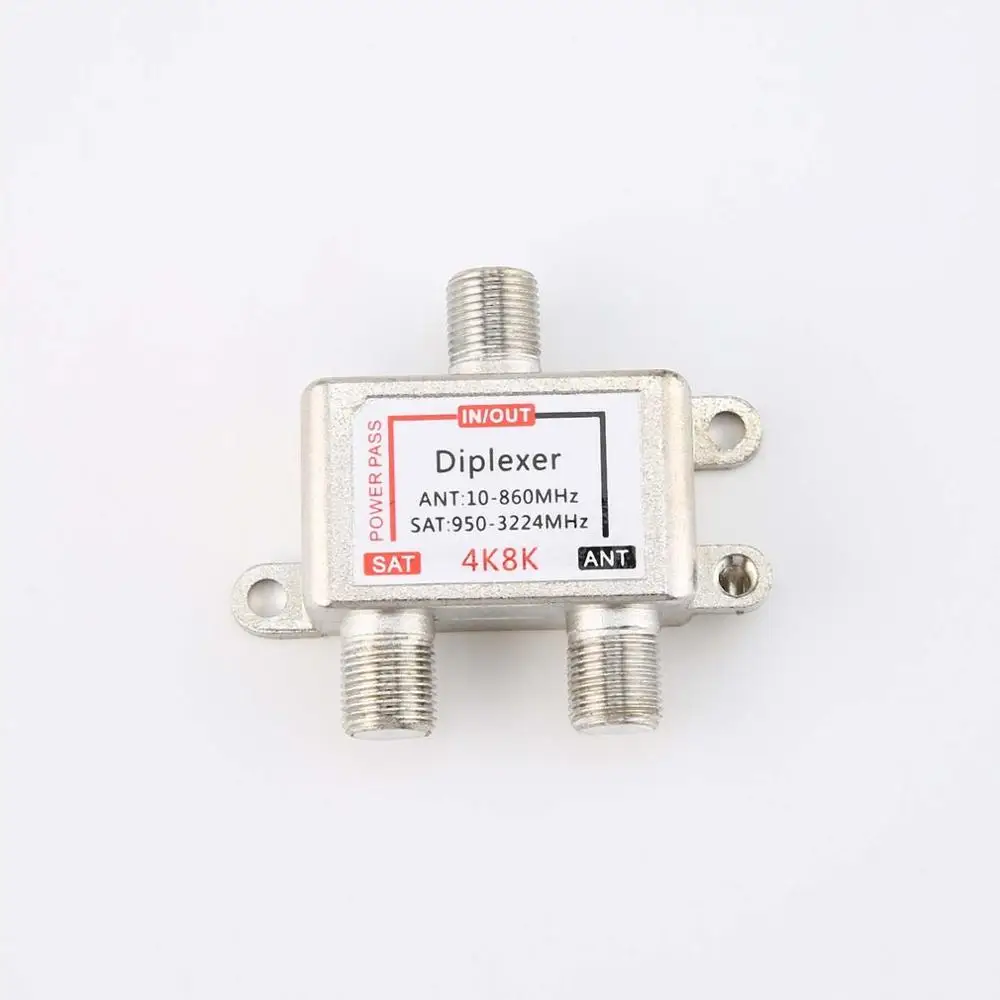 

4K8K SAT/ANT Diplexer 10-3224MHz cable and satellite TV signal hybrid splitter satellite separation and RF signals