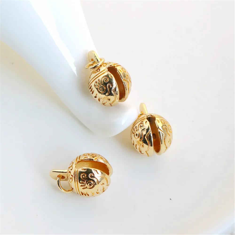 14K copper Vintage round small pendant bell 12mm pendant DIY bracelet necklace handmade jewelry accessories
14K copper Vintage round small pendant bell 12mm pendant DIY bracelet necklace handmade jewelry accessories