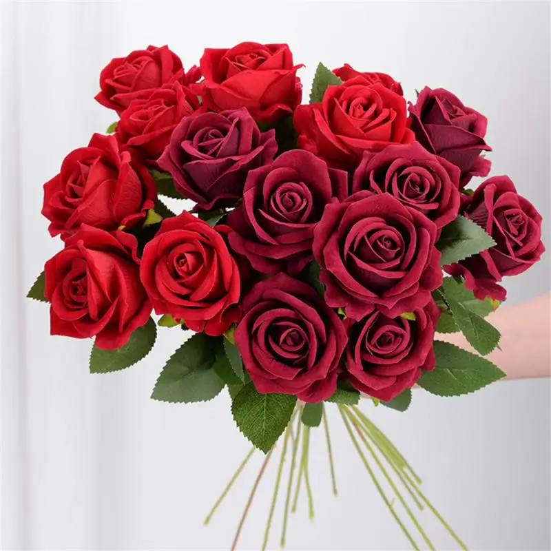Flannel Artificial Branch Bouquet Silk Rose Flowers Fake Plant Rose Wreath Home Room Table Centerpiece Decor For Wedding Party
Flannel Artificial Branch Bouquet Silk Rose Flowers Fake Plant Rose Wreath Home Room Table Centerpiece Decor For Wedding Party