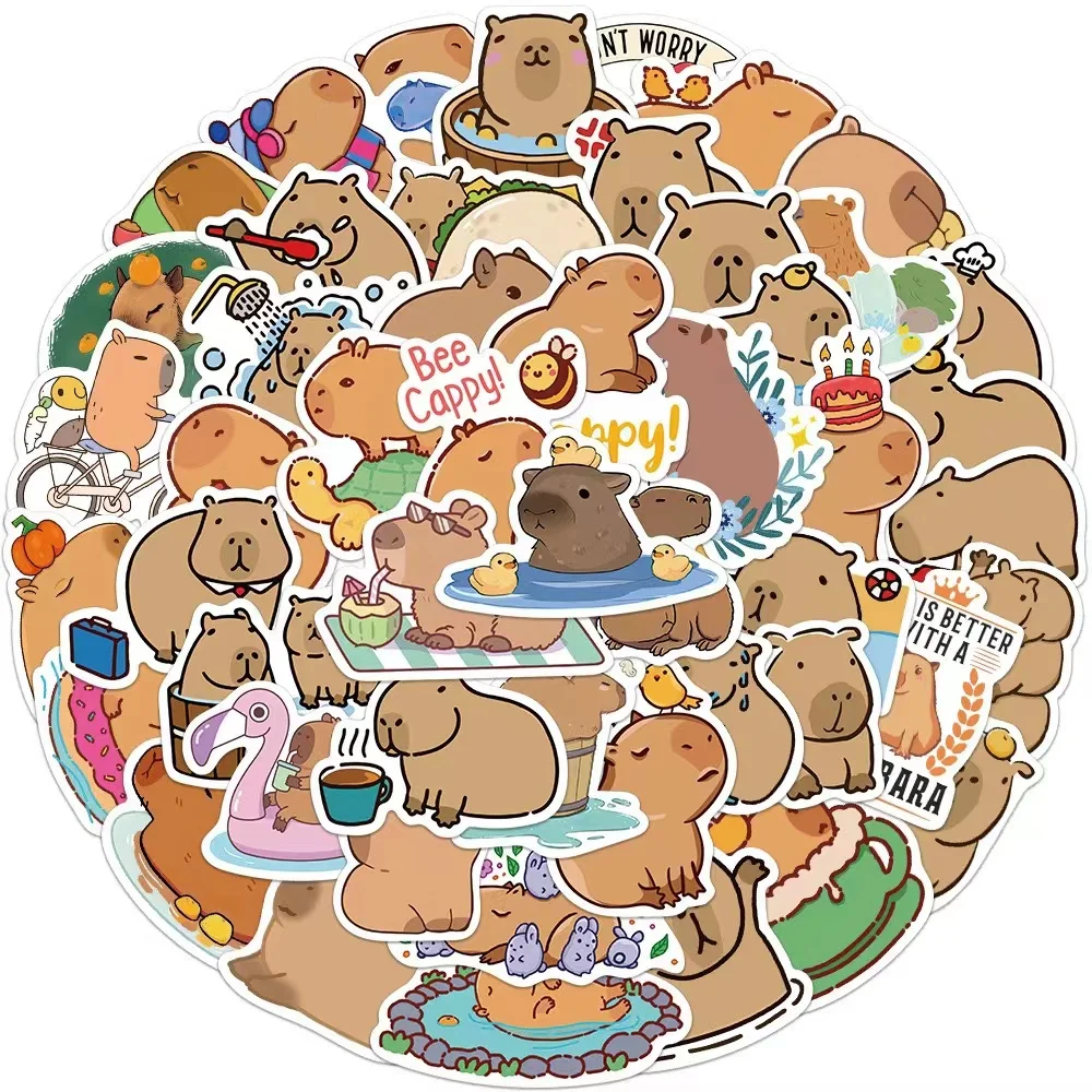 50pcs Cartoon Capybara Sticker Decals Decoration DIY Phone Notebook Suitcase Laptop Fridge Kids Sticker
50pcs Cartoon Capybara Sticker Decals Decoration DIY Phone Notebook Suitcase Laptop Fridge Kids Sticker