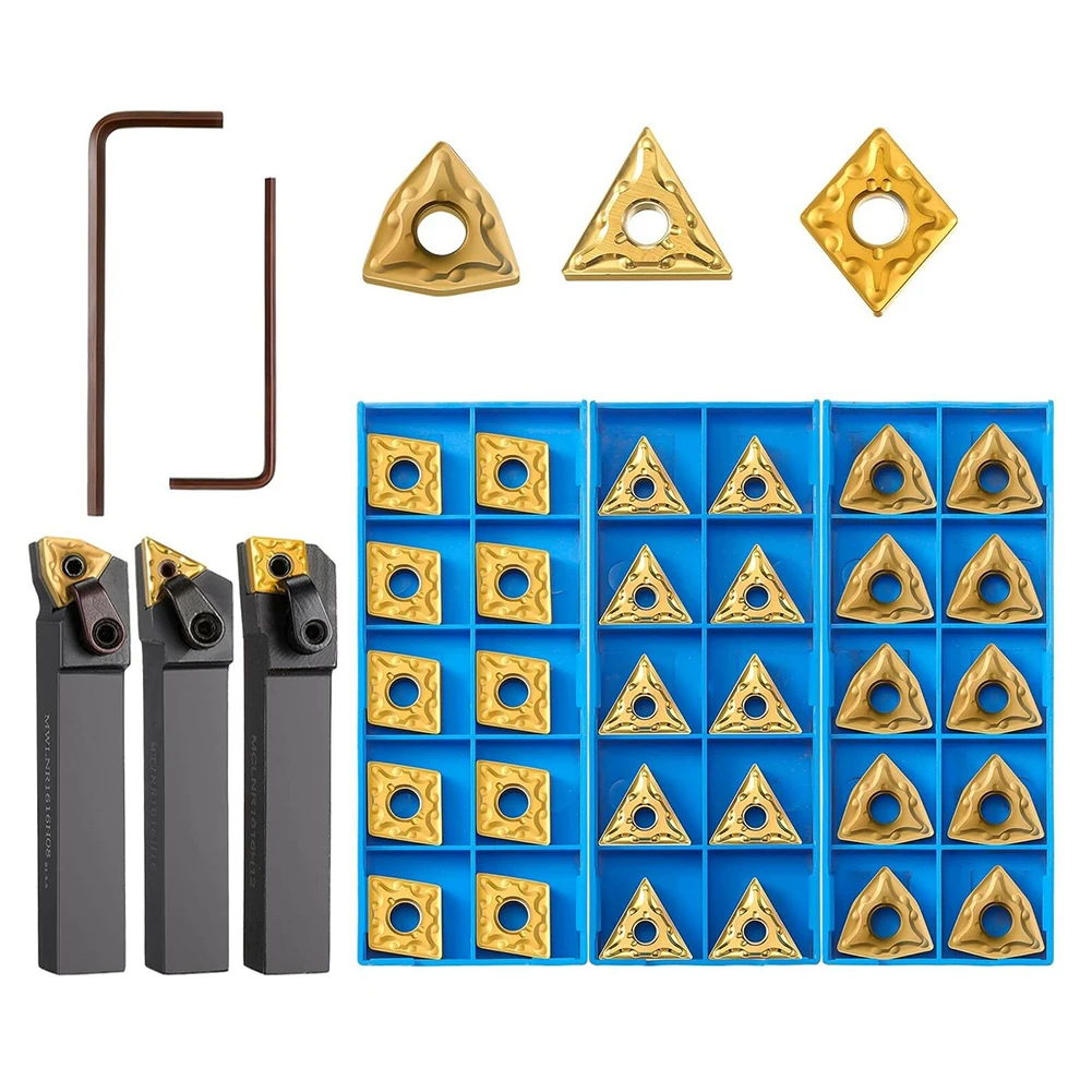 MTJNR1616H16 Turning Tool Holder + MWLNR1616H08 + MCLNR1616H12 With CNMG 431 + WNMG 431 + TNMG 331 Insert Kit Metalworking Tools
MTJNR1616H16 Turning Tool Holder + MWLNR1616H08 + MCLNR1616H12 With CNMG 431 + WNMG 431 + TNMG 331 Insert Kit Metalworking Tools
