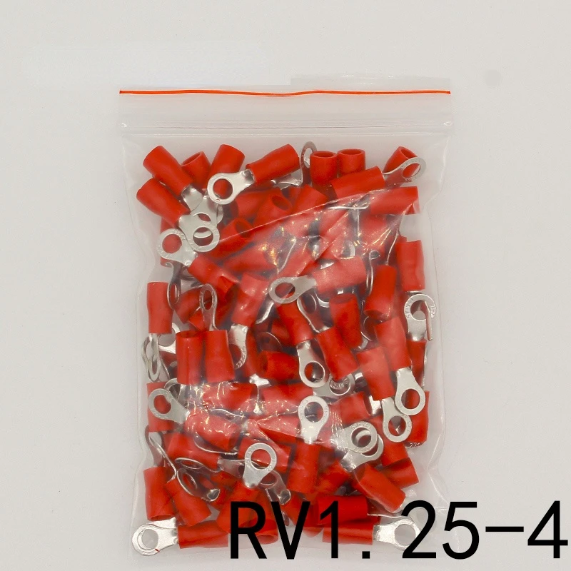 RV1.25-4 Red Ring Insulated Wire Connector Electrical Crimp Terminal RV1.25-4 Cable Wire Connector 100PCS RV1-4 RV
RV1.25-4 Red Ring Insulated Wire Connector Electrical Crimp Terminal RV1.25-4 Cable Wire Connector 100PCS RV1-4 RV