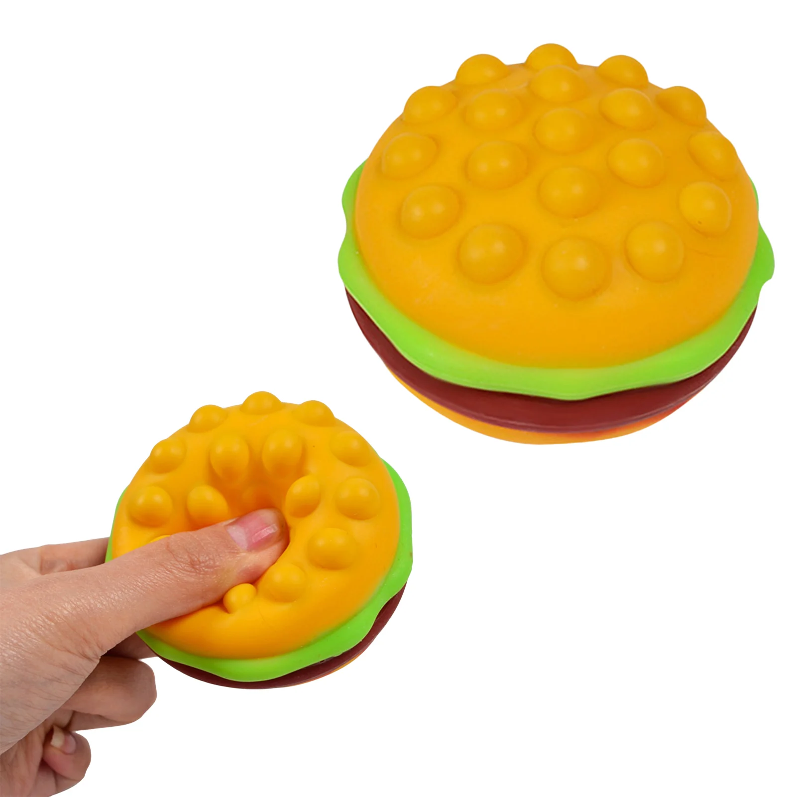New 3D Squeeze Hamburger Finger Toy Silicone Sensory Push Bubble Ball Fingertip Toy Children Adults Anxiety Decompression Toy
New 3D Squeeze Hamburger Finger Toy Silicone Sensory Push Bubble Ball Fingertip Toy Children Adults Anxiety Decompression Toy