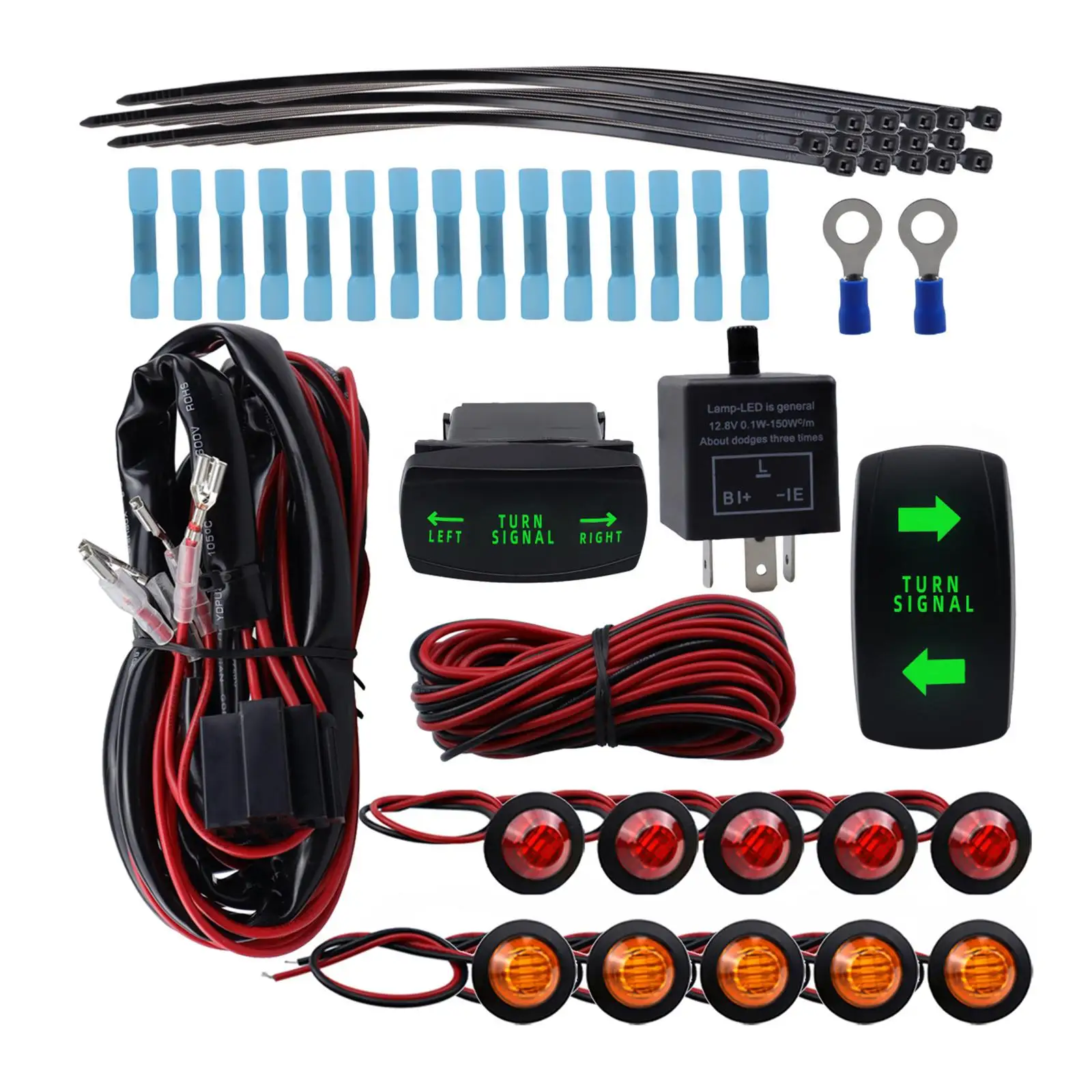 ATV UTV Turn Signals Street Legal Kit Turn Signal Light Flasher Relay Wire Harness for ATV UTV Accessories Quality Premium
ATV UTV Turn Signals Street Legal Kit Turn Signal Light Flasher Relay Wire Harness for ATV UTV Accessories Quality Premium