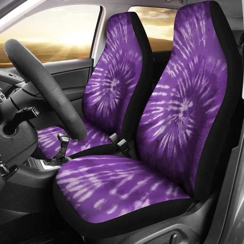 Purple Tie Dye Hippie Abstract Art Car Seat Covers Pair, 2 Front Car Seat Covers, Seat Cover for Car, Car Seat Protector, Car Ac
Purple Tie Dye Hippie Abstract Art Car Seat Covers Pair, 2 Front Car Seat Covers, Seat Cover for Car, Car Seat Protector, Car Ac