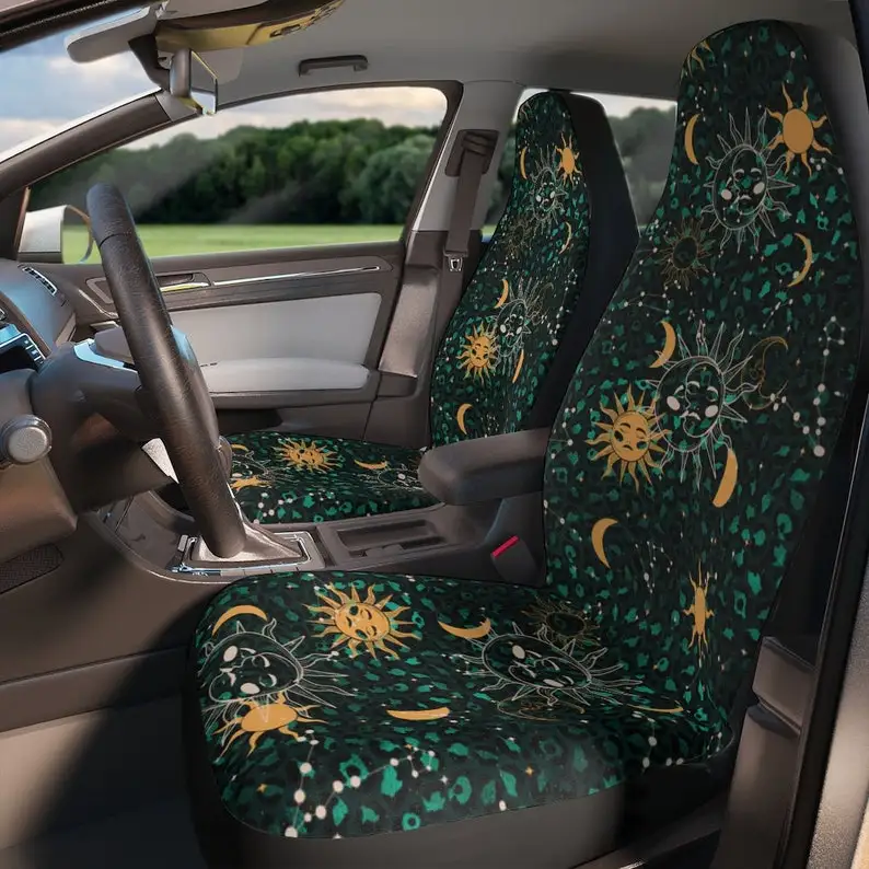 Celestial Car Seat Covers, Green And Gold Leopard Print Car Seat Covers, Celestial Print, Sun And Moon Print, Seat Covers For Ca
Celestial Car Seat Covers, Green And Gold Leopard Print Car Seat Covers, Celestial Print, Sun And Moon Print, Seat Covers For Ca