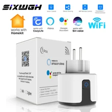 WiFi Homekit Smart Socket WiFi EU Plug 16A With Power Monitoring Timer Home Outlet Support Google Alice SmartThings Siri Alexa
