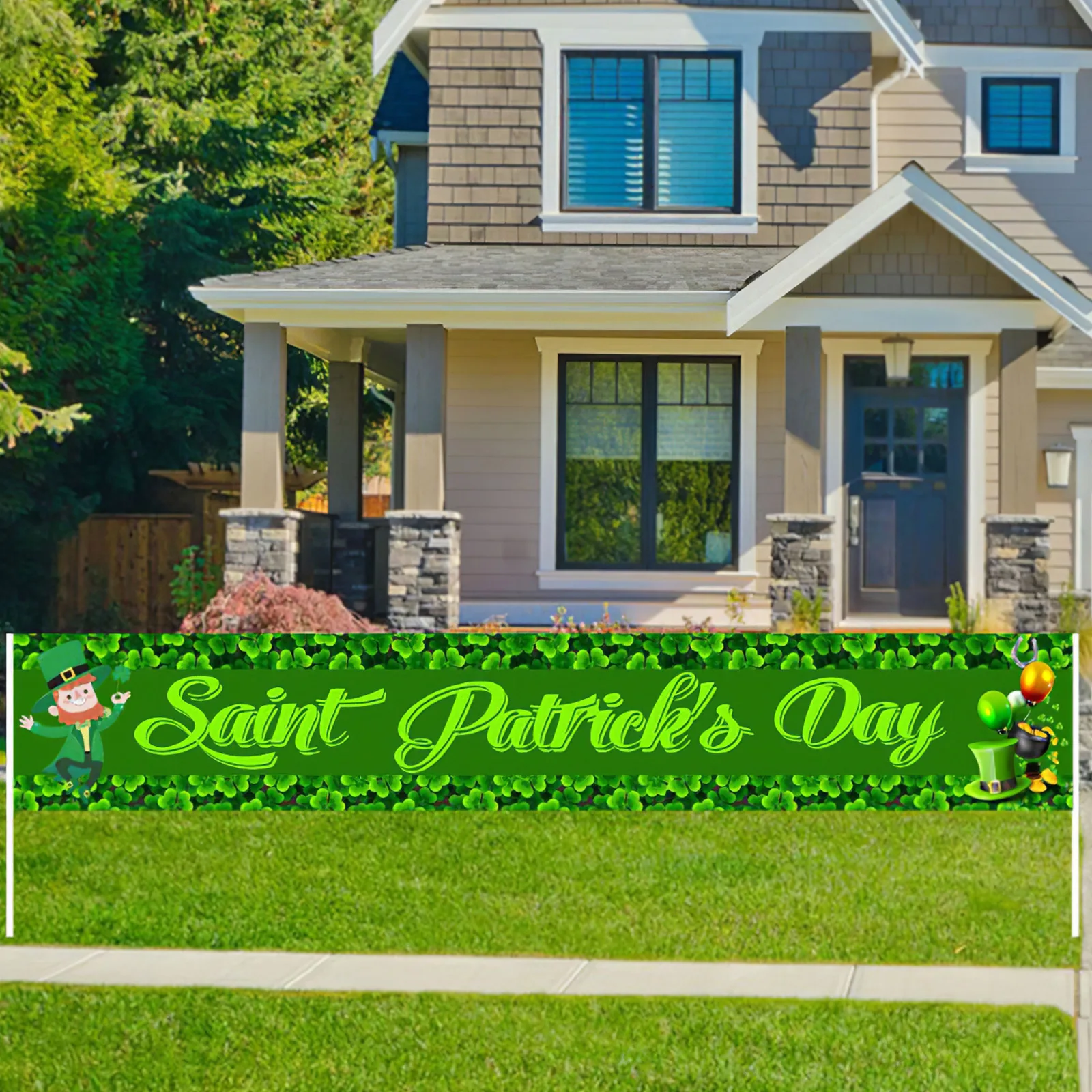 Polyester St. Patrick’s Day Banner Decor Shamrock Banner Portable St. Patrick's Day Door Hanging Decorations Home Ornament
Polyester St. Patrick’s Day Banner Decor Shamrock Banner Portable St. Patrick's Day Door Hanging Decorations Home Ornament