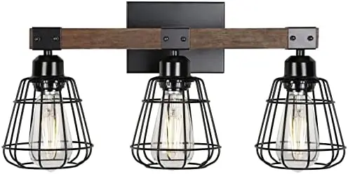 Bathroom Vanity Light Fixture,Rustic 4-Light Wood Wall Light,Industrial Bathroom Lighting Fixture Over Mirror,Modern Matte Black
Bathroom Vanity Light Fixture,Rustic 4-Light Wood Wall Light,Industrial Bathroom Lighting Fixture Over Mirror,Modern Matte Black