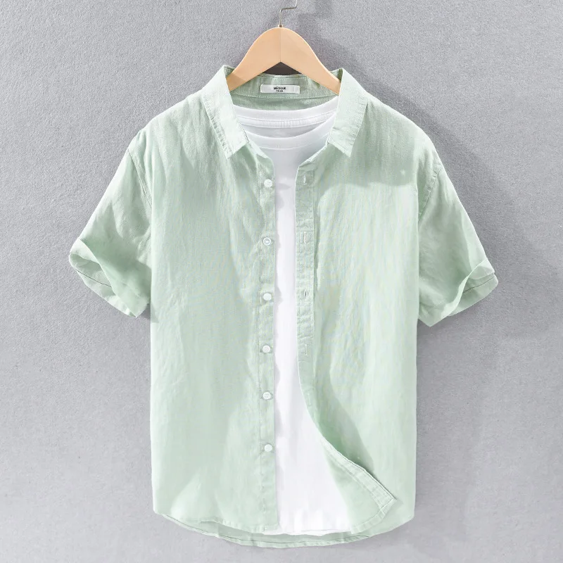 Men Linen Shirts Summer Short Sleeve Breathable Men's Casual Shirts High Quality Solid Shirts Man Pullover Tops Blouse Plus Size
Men Linen Shirts Summer Short Sleeve Breathable Men's Casual Shirts High Quality Solid Shirts Man Pullover Tops Blouse Plus Size