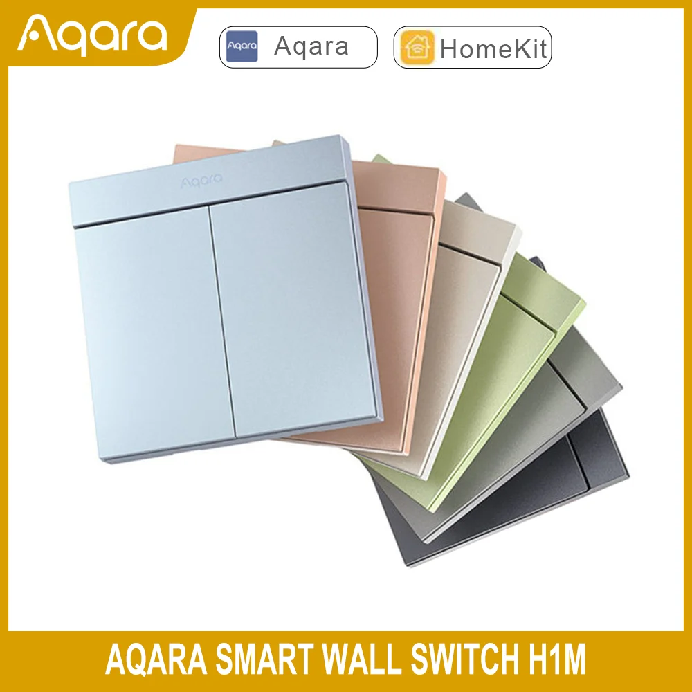 

Aqara Smart Wall Switch H1M With Neutral MARS-Tech 6 Colors Wireless Key Light Switch Zigbee Multiple Control Modes For Homekit