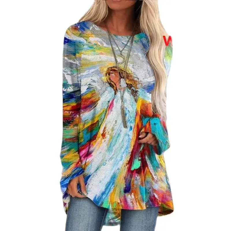 2022 New Splice Long Sleeve O-Neck Loose Casual T-Shirts For Women Spring Autumn Pullovers Multicolor Clothing Fashion T-Shirts
2022 New Splice Long Sleeve O-Neck Loose Casual T-Shirts For Women Spring Autumn Pullovers Multicolor Clothing Fashion T-Shirts