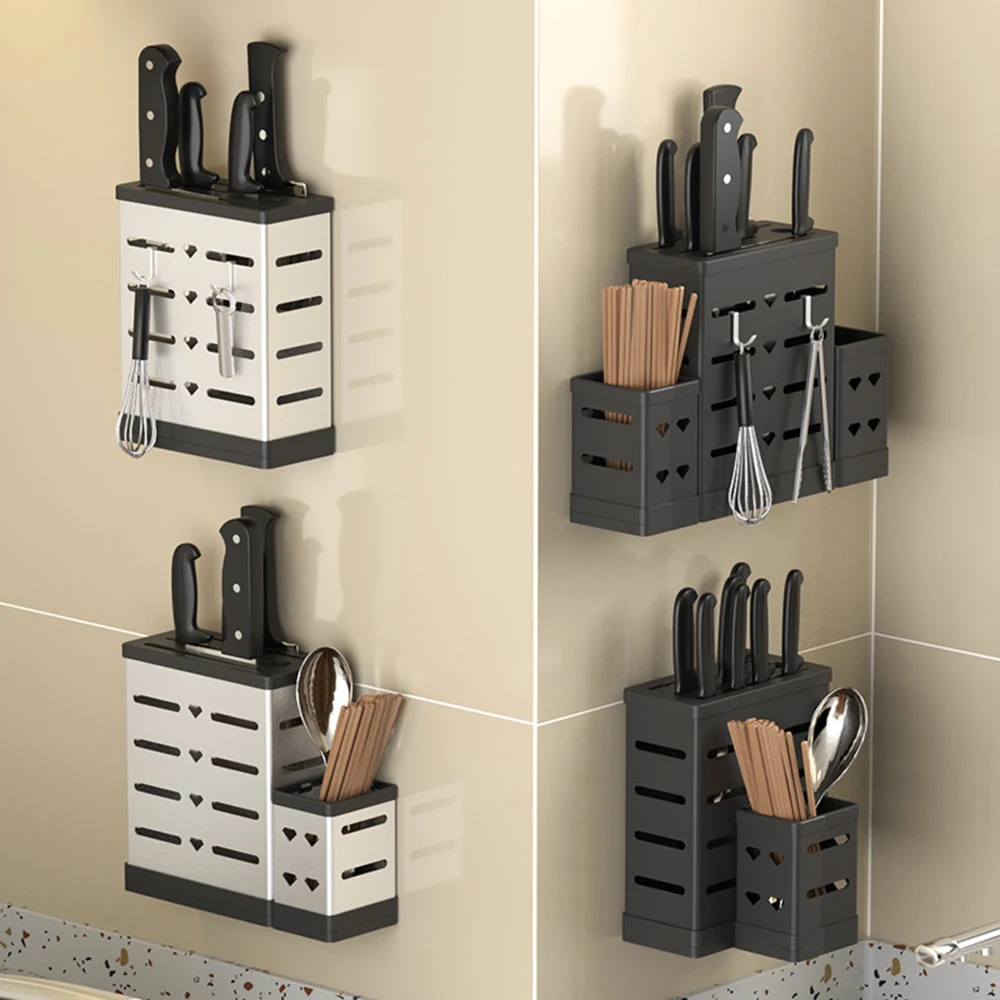 Kitchen Cutlery Organizer Knife Holder Spoon Fork Storage Box With Chopstick Cage Stainless Steel Drain Rack Kitchen Accessories
Kitchen Cutlery Organizer Knife Holder Spoon Fork Storage Box With Chopstick Cage Stainless Steel Drain Rack Kitchen Accessories