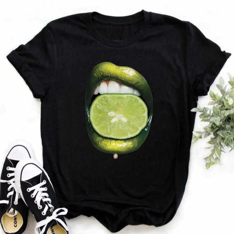 Maycaur New Women Fashion T Shirt Green Lips Print Tops Tee Female Cute Graphic Short Sleeve Tee Shirts Casual O-neck T-shirt
Maycaur New Women Fashion T Shirt Green Lips Print Tops Tee Female Cute Graphic Short Sleeve Tee Shirts Casual O-neck T-shirt