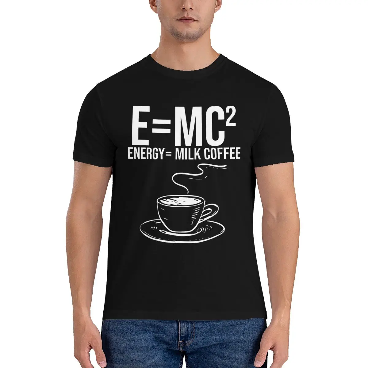 E=MC2 Energy Milk Coffee T Shirt Funny Words Retro Print T Shirts Short Sleeve Printed Tee Shirt 100% Cotton Pattern Clothing
E=MC2 Energy Milk Coffee T Shirt Funny Words Retro Print T Shirts Short Sleeve Printed Tee Shirt 100% Cotton Pattern Clothing
