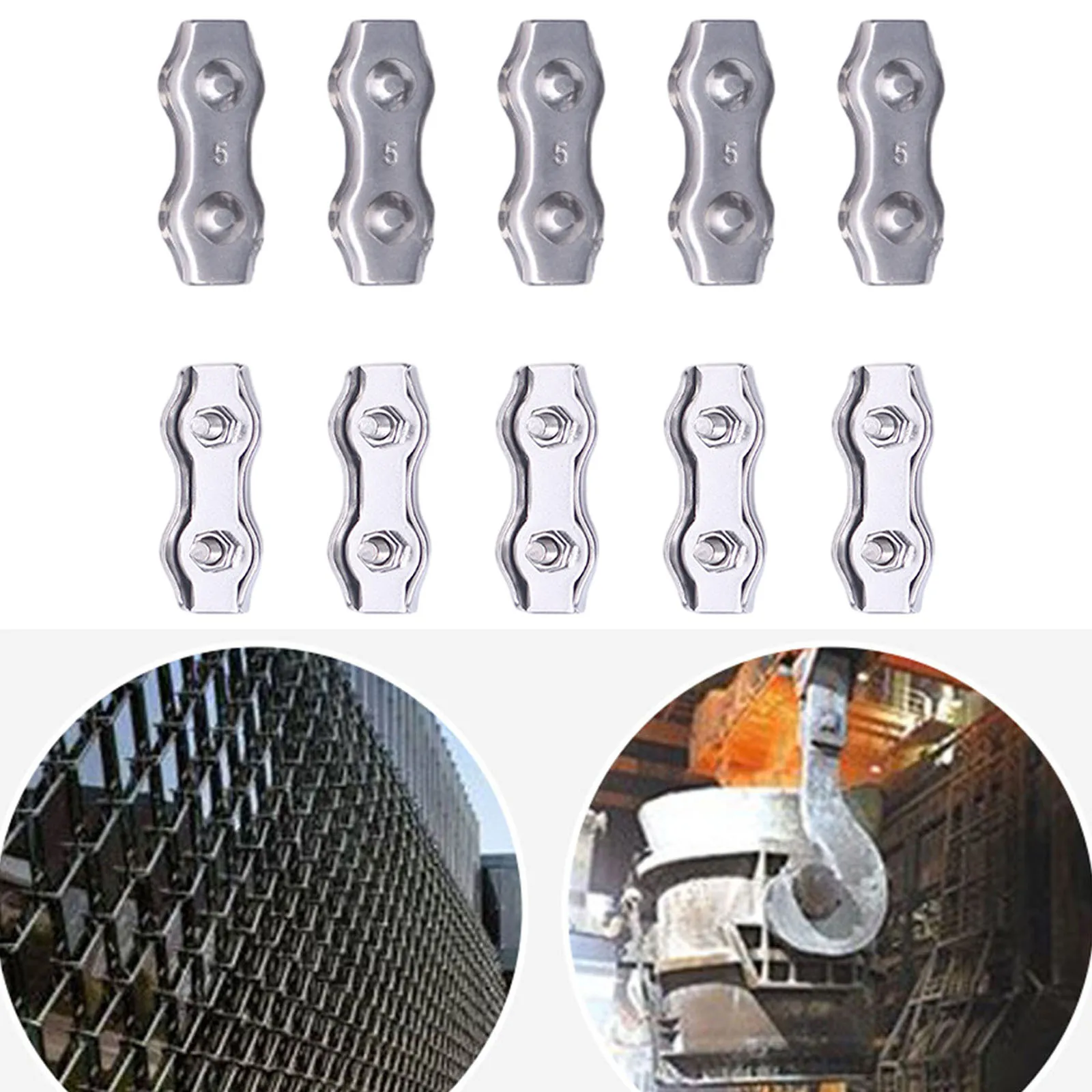 Woodworking Tool Building Hardware M5 Duplex Clamp 10pcs Stainless Steel 304 To Make Ring In Wire Rope Rust Corrosion Resistance
Woodworking Tool Building Hardware M5 Duplex Clamp 10pcs Stainless Steel 304 To Make Ring In Wire Rope Rust Corrosion Resistance