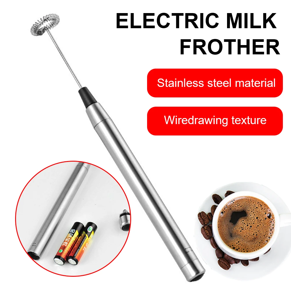 Stainless Steel Milk Frother Handheld Mixer Foamer Coffee Maker Battery Drink Mixer Blender Egg Beater Kitchen Whisk Tool
Stainless Steel Milk Frother Handheld Mixer Foamer Coffee Maker Battery Drink Mixer Blender Egg Beater Kitchen Whisk Tool