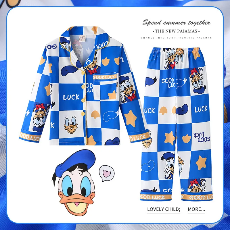 Disney Donald Duck Children Pajamas Boys Cotton Clothes Pants Set Cartoon Sleepwear Kids Pajamas for Girls Outfits Child Pyjama
Disney Donald Duck Children Pajamas Boys Cotton Clothes Pants Set Cartoon Sleepwear Kids Pajamas for Girls Outfits Child Pyjama