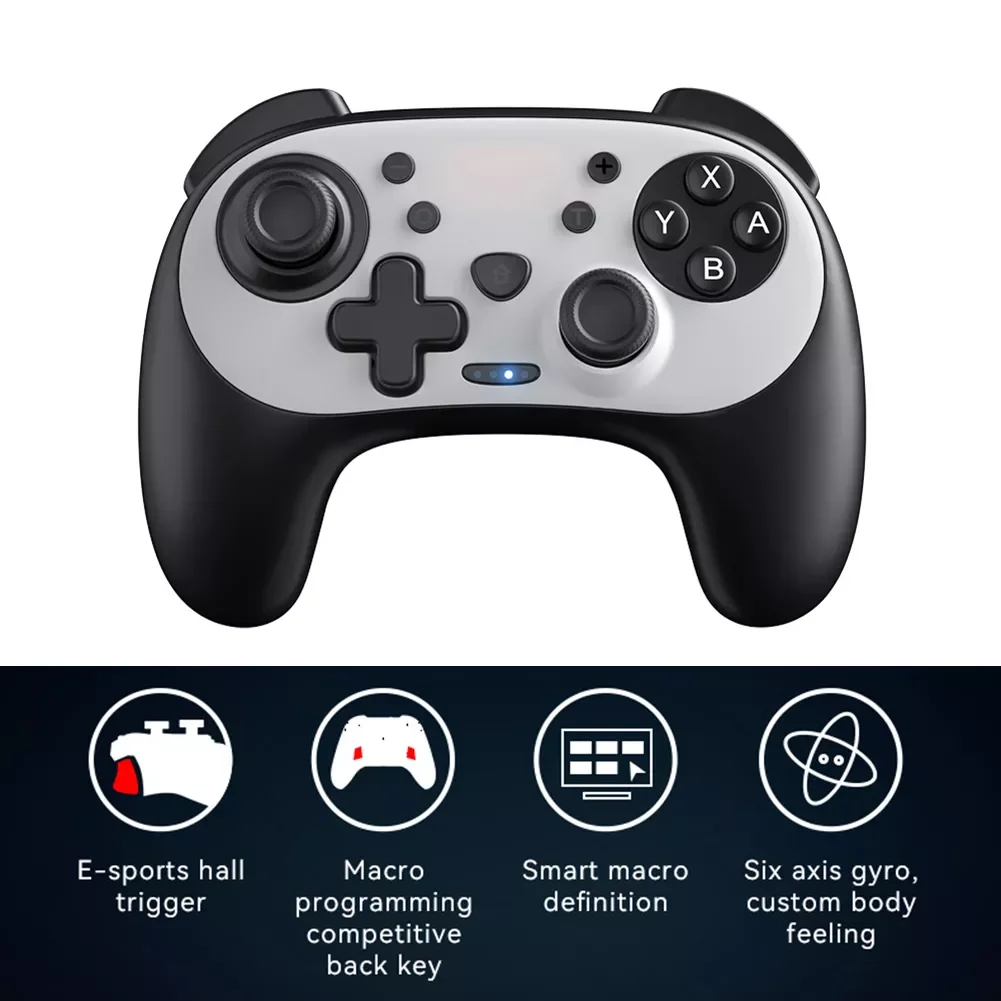 

NEW2023 Bluetooth- 5.0 Game Controllers Gamepads with Storage Bag Gamepad Joystick 6-Axis Gyro Turbo Vibration for Switch OLED